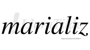 Marializ  no lleva tilde con vocal tónica en la segunda «i»