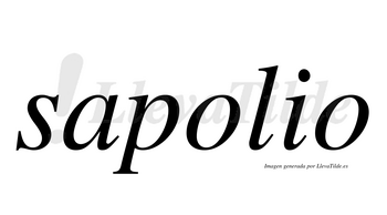 Sapolio  no lleva tilde con vocal tónica en la primera «o»