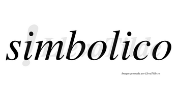Simbolico no lleva tilde con vocal tónica en la segunda «i»