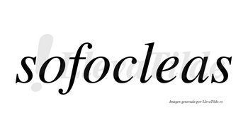 Sofocleas no lleva tilde con vocal tónica en la «e»
