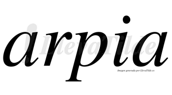 Arpia no lleva tilde con vocal tónica en la primera «a»
