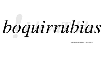 Boquirrubias no lleva tilde con vocal tónica en la segunda «u»
