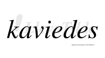 Kaviedes  no lleva tilde con vocal tónica en la primera «e»