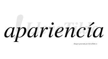 Apariencía lleva tilde con vocal tónica en la segunda «i»