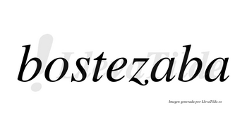 Bostezaba no lleva tilde con vocal tónica en la primera «a»