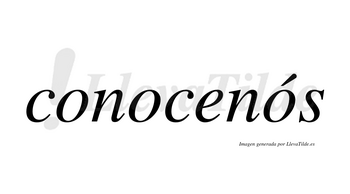 Conocenós lleva tilde con vocal tónica en la tercera «o»