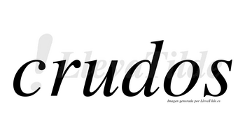 Crudos no lleva tilde con vocal tónica en la «u»