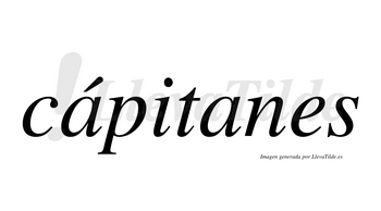 Cápitanes  lleva tilde con vocal tónica en la primera «a»