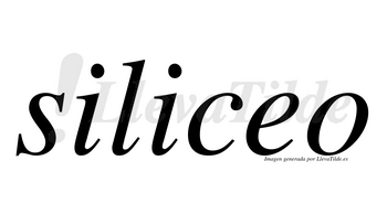 Siliceo no lleva tilde con vocal tónica en la «e»