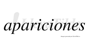 Apariciones  no lleva tilde con vocal tónica en la «o»