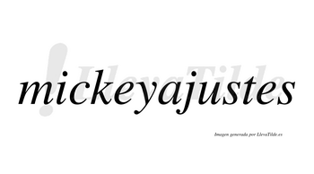 Mickeyajustes  no lleva tilde con vocal tónica en la «u»