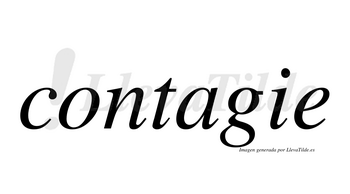 Contagie  no lleva tilde con vocal tónica en la «a»