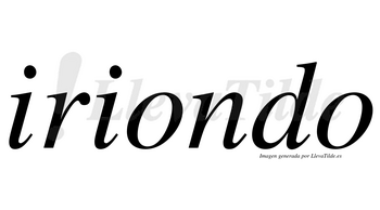 Iriondo no lleva tilde con vocal tónica en la primera «o»