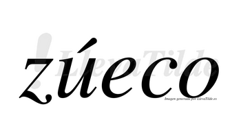Zúeco lleva tilde con vocal tónica en la «u»