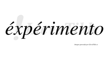 Éxpérimento lleva tilde con vocal tónica en la primera «e»
