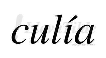 Culía  lleva tilde con vocal tónica en la «i»