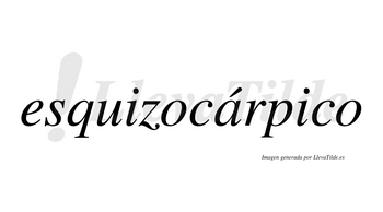 Esquizocárpico  lleva tilde con vocal tónica en la «a»