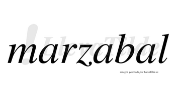 Marzabal no lleva tilde con vocal tónica en la tercera «a»