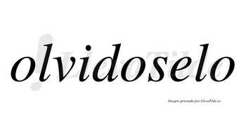 Olvidoselo no lleva tilde con vocal tónica en la «e»