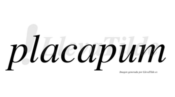 Placapum  no lleva tilde con vocal tónica en la «u»