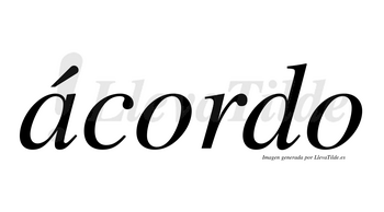 Ácordo  lleva tilde con vocal tónica en la «a»