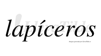 Lapíceros lleva tilde con vocal tónica en la «i»