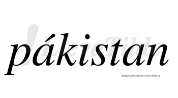 Pákistan  lleva tilde con vocal tónica en la primera «a»