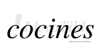 Cocines no lleva tilde con vocal tónica en la «i»