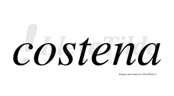 Costena  no lleva tilde con vocal tónica en la «e»