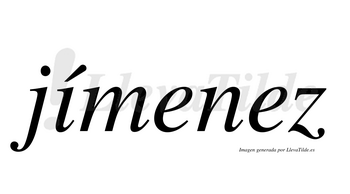 Jímenez  lleva tilde con vocal tónica en la «i»
