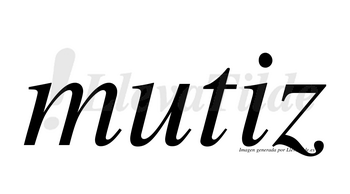 Mutiz  no lleva tilde con vocal tónica en la «i»