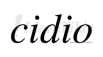 Cidio no lleva tilde con vocal tónica en la primera «i»