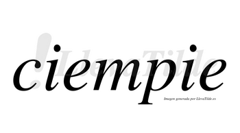 Ciempie  no lleva tilde con vocal tónica en la segunda «i»