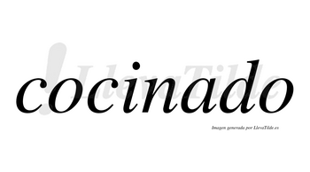 Cocinado  no lleva tilde con vocal tónica en la «a»