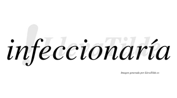 Infeccionaría  lleva tilde con vocal tónica en la tercera «i»