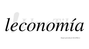 Leconomía  lleva tilde con vocal tónica en la «i»
