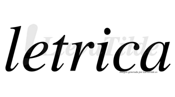 Letrica no lleva tilde con vocal tónica en la «i»