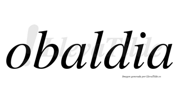 Obaldia  no lleva tilde con vocal tónica en la primera «a»