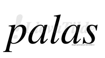 Palas  no lleva tilde con vocal tónica en la primera «a»