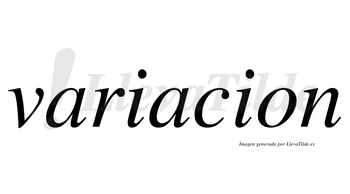Variacion no lleva tilde con vocal tónica en la segunda «a»