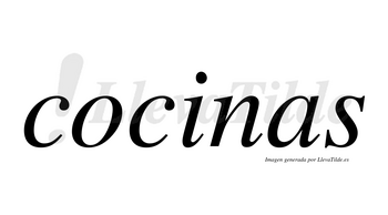 Cocinas no lleva tilde con vocal tónica en la «i»