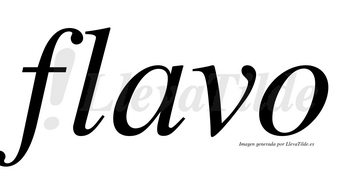 Flavo no lleva tilde con vocal tónica en la «a»
