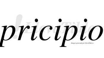 Pricipio  no lleva tilde con vocal tónica en la segunda «i»