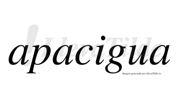 Apacigua  no lleva tilde con vocal tónica en la «i»