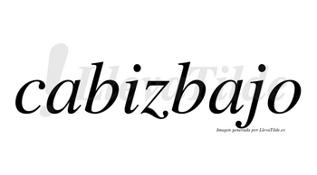 Cabizbajo  no lleva tilde con vocal tónica en la segunda «a»