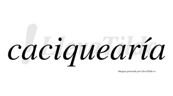 Caciquearía  lleva tilde con vocal tónica en la segunda «i»