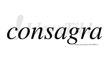 Consagra no lleva tilde con vocal tónica en la primera «a»