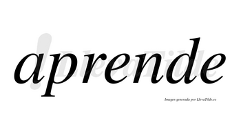 Aprende  no lleva tilde con vocal tónica en la primera «e»