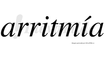 Arritmía lleva tilde con vocal tónica en la segunda «i»