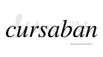 Cursaban  no lleva tilde con vocal tónica en la primera «a»